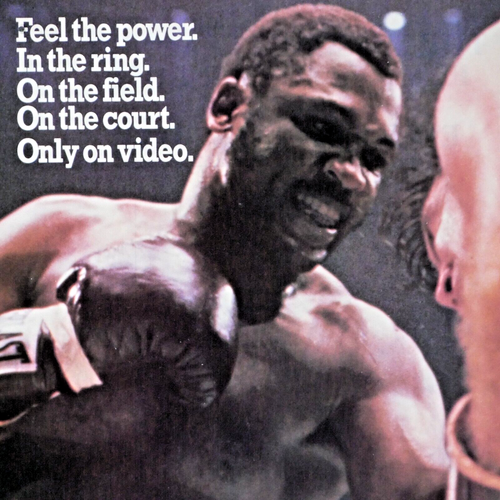 "Joe Frazier De colección 1989 Video Ilustrado Deportivo Original Impreso Anuncio 8,5 x 11" - Imagen 2 de 3
