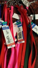 NYLON DOG LEASH 4'  6', MADE IN U.S.A. 3/8" width, asst. colors