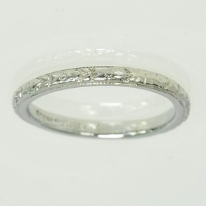 Deco Vintage Antique 18k White Gold Lohengrin Etched ...
