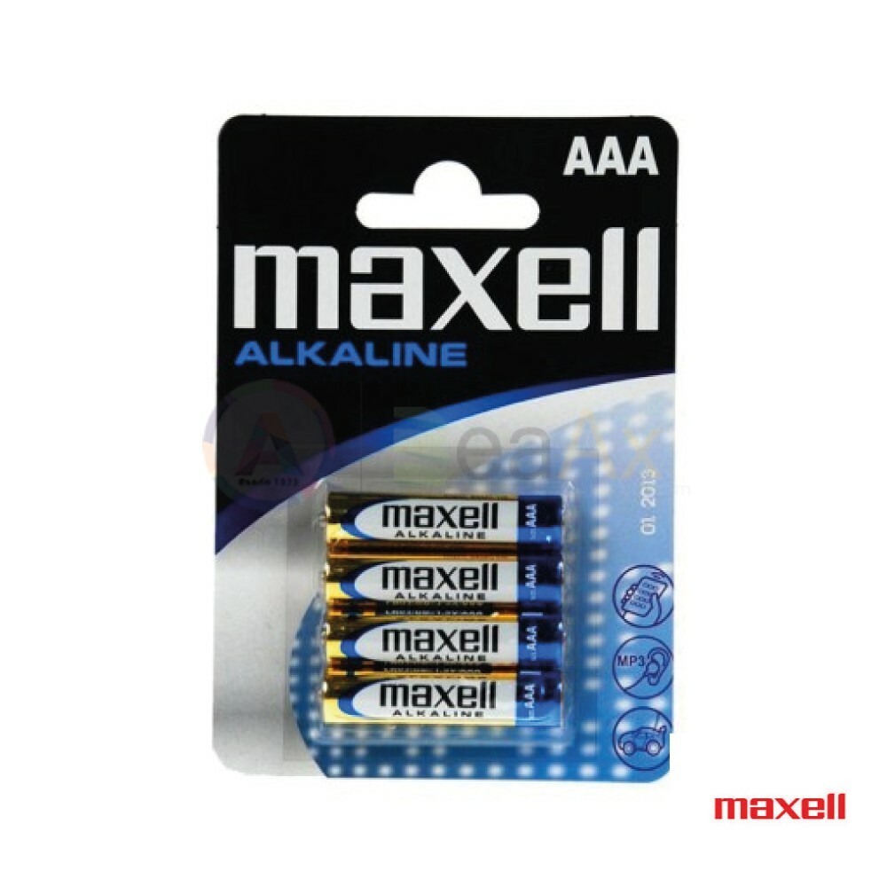 Batteria pila Alcalina 1.5 V ministilo AAA Maxell LR3 confezionate blister 4 pz.