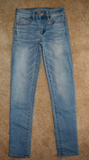 American Eagle Jeans 00 Regular Skinny Leg Super Stretch Denim