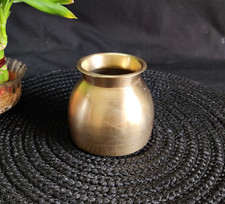 1930s Vintage Handcrafted Original Old Brass Holy Water Pot Collectible MT598