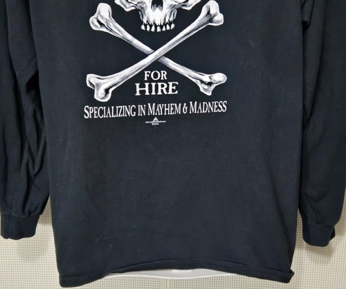 Vtg Outer Banks Shirt Adult Medium Black OBX Pirates for Hire Skull Crossbones - Picture 6 of 11
