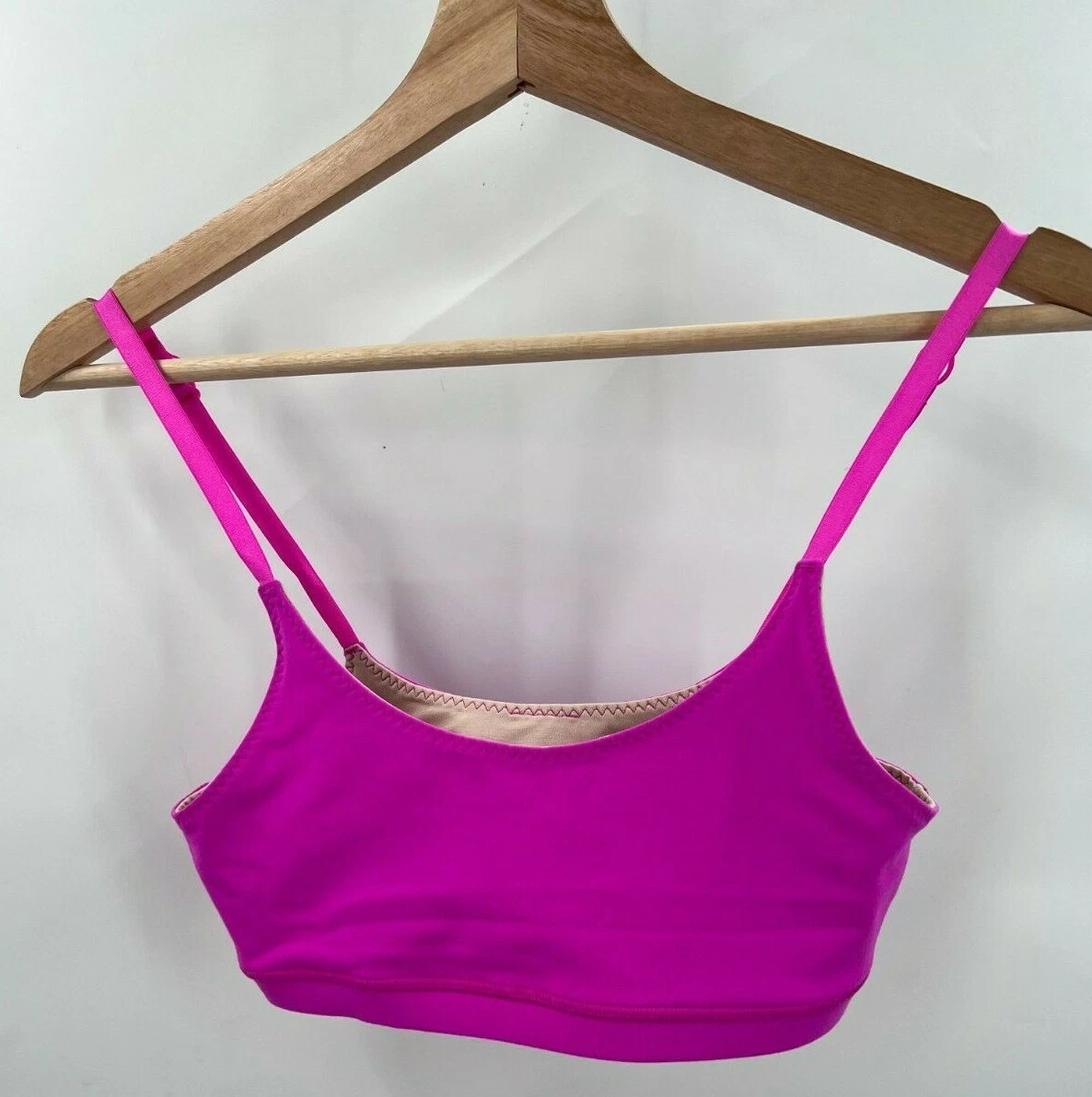 Ivivva by Lululemon Sports Bra Lined Adjustable Straps Neon Pink Girls Size  14