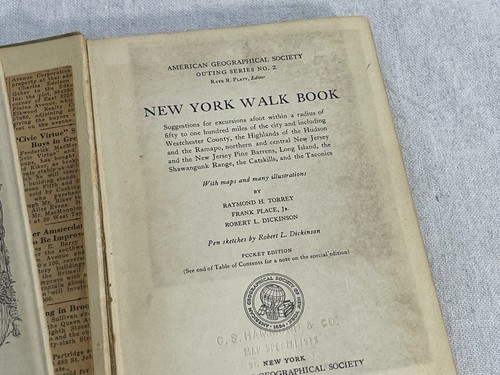 New York Walk Book 1924 Series 2 American Geographic Society Pocket Edition Maps - Picture 16 of 23