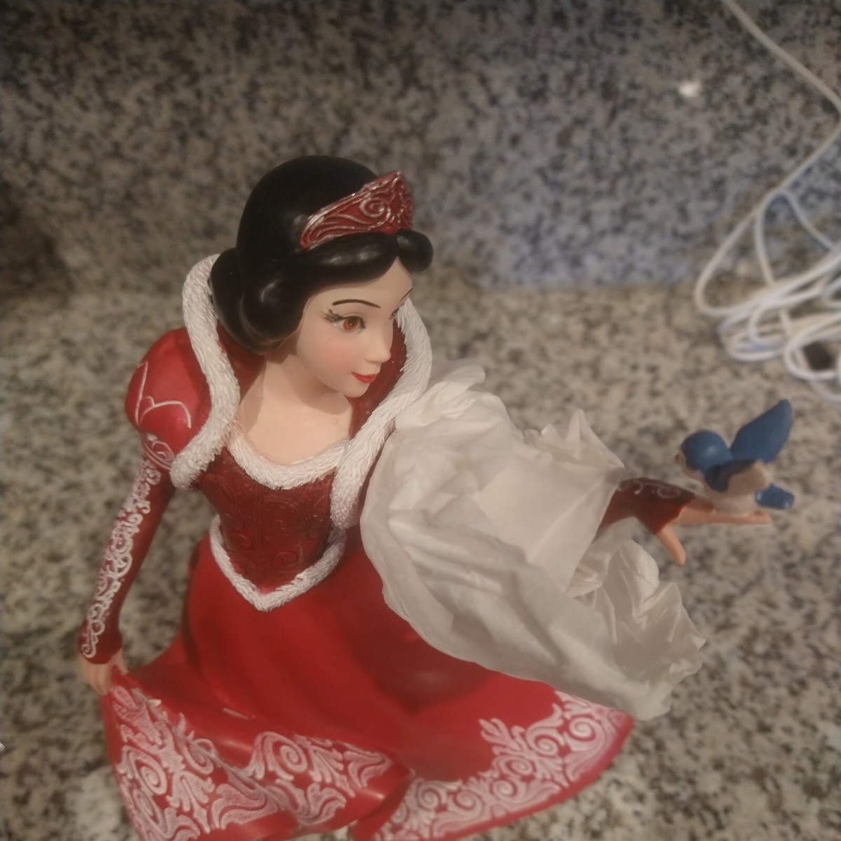 Snow White In Red Holiday Dress Statue Rare retired | eBay