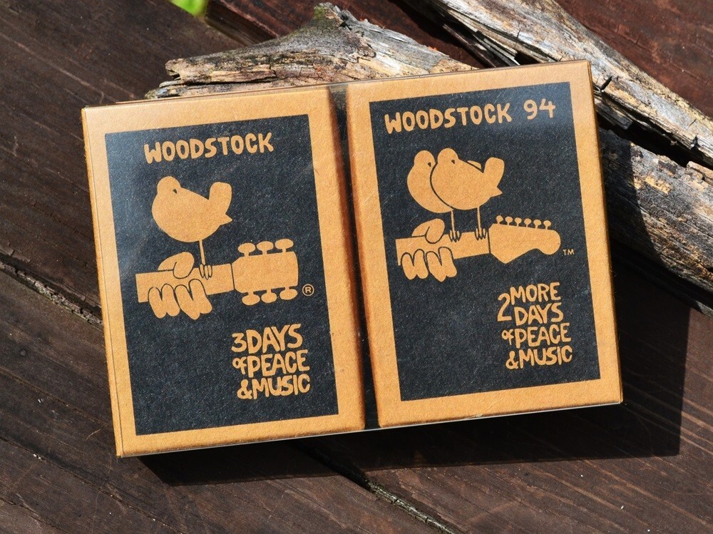 希少品‼️ WOOD STOCK 3DAYS ZIPPO ウッド・ストックジッポー Woodstock Then & Now Zippo Lighter Set - Dove & Guitar Logo - Rare