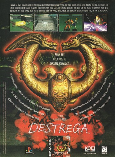 Vintage 1999 DESTREGA PS1 Original Video Game Print Ad Art 21x27cm EGM 115 - Picture 2 of 3