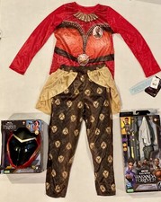Marvels Girls Black Panther Wakanda Forever PJ Costume Size S 6/6x  W/ Extras