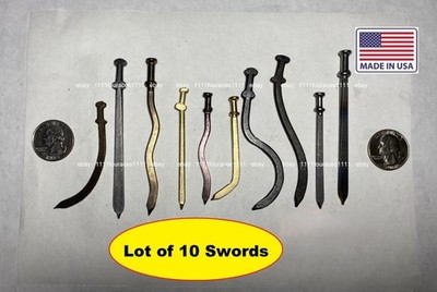 Artisan Mini Fantasy Swords Hand-Forged LOT OF 10 Carbon Steel Blacksmith Custom