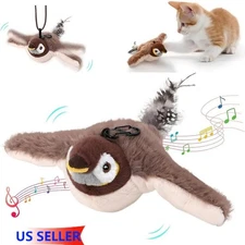 USB Interactive Flying Bird Cat Toys Electronic Pet Simulation Sparrow Toy US