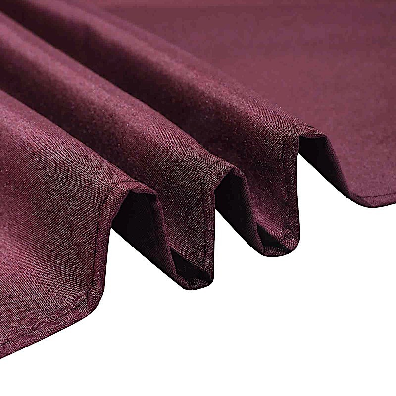 BURGUNDY Polyester 90x156" Rectangle TABLECLOTHS Wedding Party Home Linens