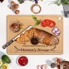Custom Bamboo Cutting Board Dual Sided with Hole Cutting Board Holiday Gifts