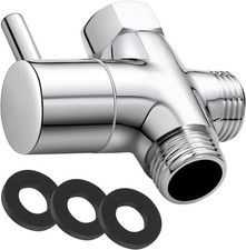 G1/2" Shower Head Diverter Valve Solid Brass Shower Arm Diverter Valve Chrome