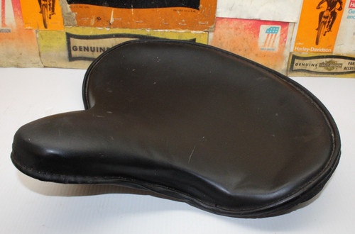 Harley-Davidson Panhead Knucklehead Flathead Leather Solo Seat - Vented Pan