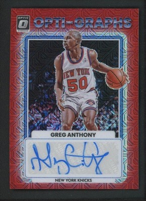 2022-23 GREG ANTHONY AUTO PANINI DONRUSS OPTIC OPTI GRAPHS MOJO RED AUTOGRAPHS
