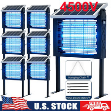 Solar Bug Zapper Outdoor Mosquito Zapper 4500V Waterproof Rechargeable Fly Trap