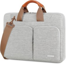 Lacdo 360 Protective Laptop Shoulder Bag for 13 inch 13-13.3 Inches, Gray
