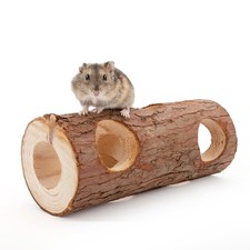 Niteangel Natural Wooden Hamster Mouse Tunnel Tube Toy Forest Hollow natural