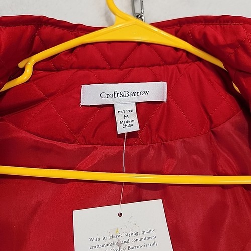Croft & Barrow Womens M Quilted Vest Red Soft Casual & Stylish Gorpcore Comfort - Picture 9 of 12