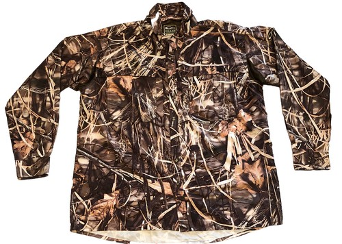Camicia mimetica ventilata manica lunga Drake Waterfowl taglia XL Realtree Advantage Max4 HD