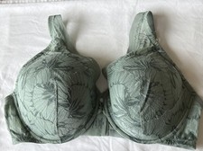 ThirdLove Petal Lace Plunge Bra 44D Green Underwire Soft Lined Removable Pads