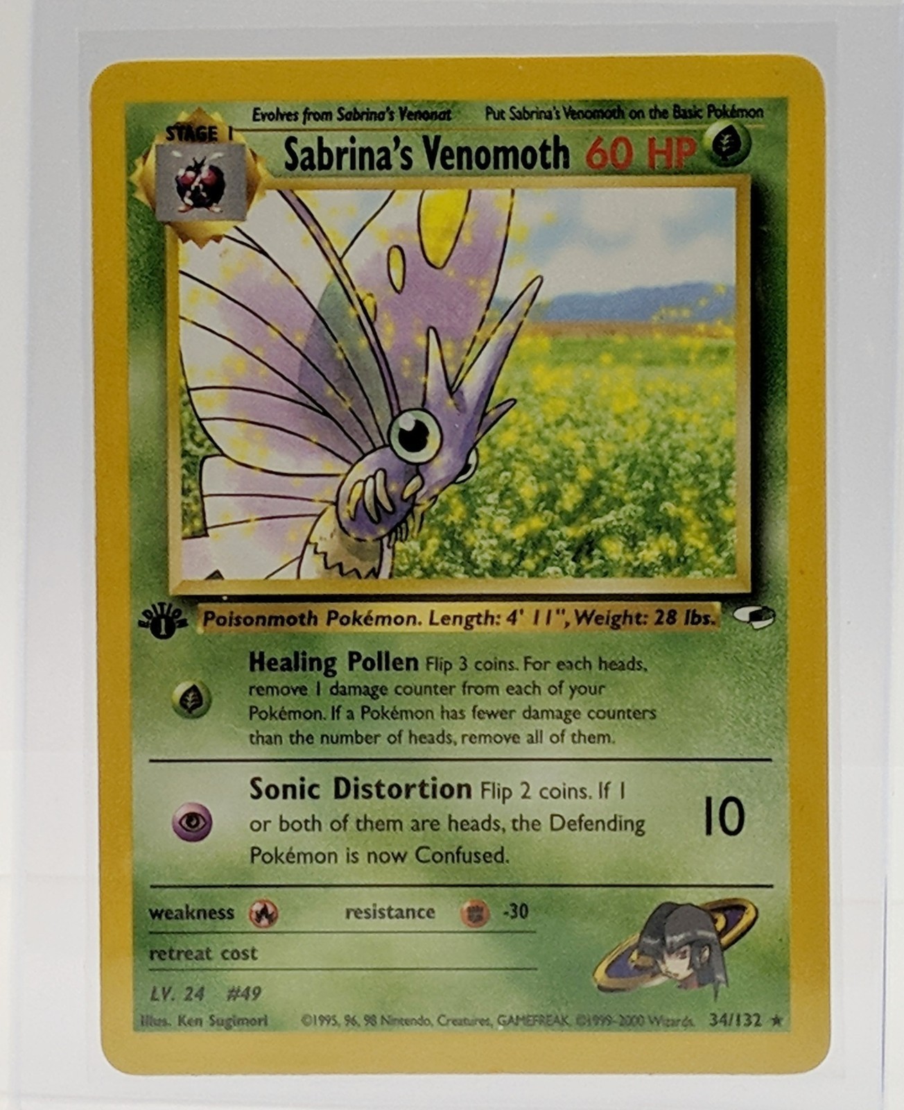 Sabrina's Venomoth - Gym Heroes 34/132 - 1st Edition