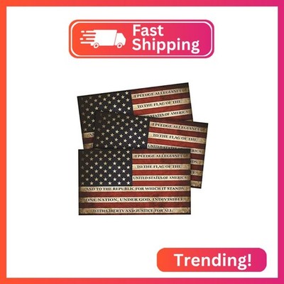 3PCS Reflective American US Flag Decal for Car, 5''×3'' Vinyl Thin Blue Line USA