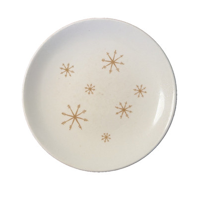 Vintage Royal China STAR GLOW 6 3/8'' Bread/Dessert Plate Gold Starburst MCM