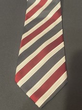 President DONALD J TRUMP Signature Collection Silk Tie Red White Silver/Gray