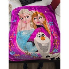 Disney Frozen Elsa Anna Olaf Fleece Blanket Throw Cozy Kids Bedding