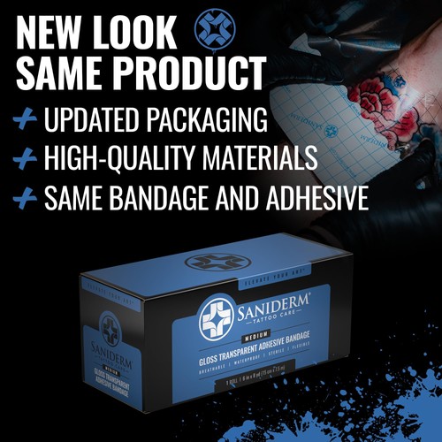 Saniderm Original Tattoo Aftercare Bandage Medium Roll, 6 in x 8 yd - Picture 2 of 9