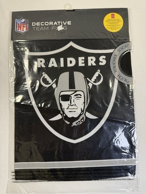 Las Vegas Raiders Embossed Suede Decorative Garden Flag Two-Sided 12  X 18  NEW
