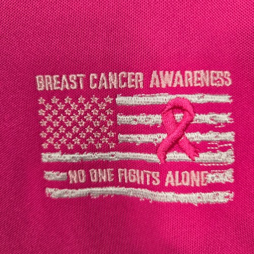 Polo de golf Nike para hombre XL rosa concienciación sobre el cáncer de mama nuevo con etiquetas bordado - Imagen 2 de 11