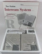 RadioShack Wired Two-Station Intercom System 43-222B - New