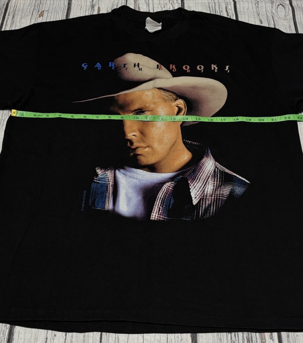 Vintage Garth Brooks 1996 Fresh Horses Tour Black T-Shirt Size XL