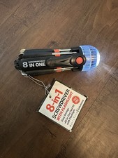 8 In 1 Screwdriver  Flashlight Multi Functional Screwdrivers Tool Set Multitech