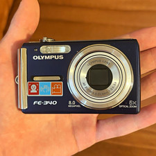 Olympus FE-340 Compact 8.0MP 5x Optical Zoom Flash USB 2.7in Blue
