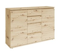 Kommode Wohnzimmerschrank 2 TüRen 4 Schubladen Artisan Eiche Dekor 119 X 84 Cm