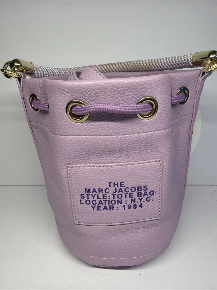 BOLSO BANDOLERA DE CUERO LAVANDA MARC JACOBS THE BUCKET BOLSO USADO Foto 2 de 4