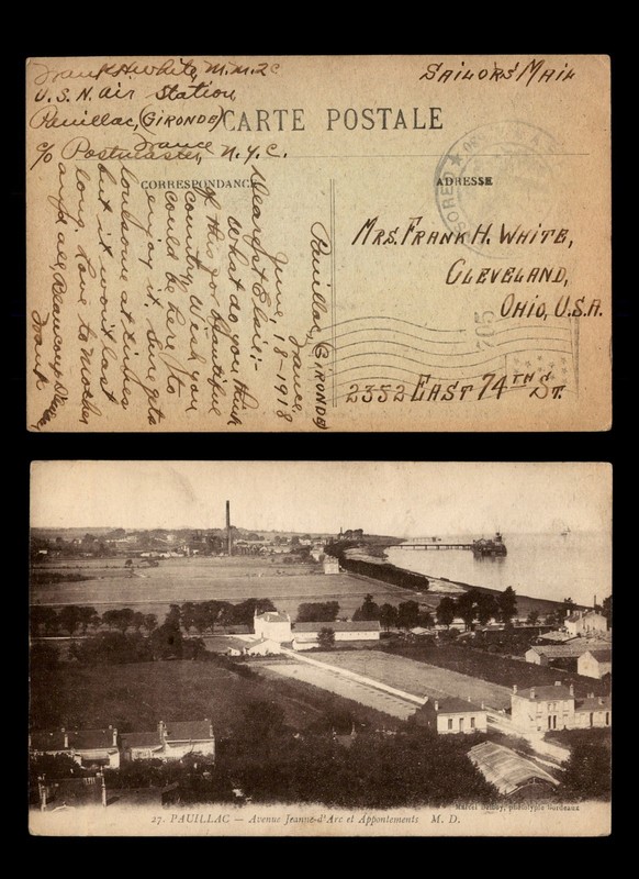 Mayfairstamps PC Pauillac to Cleveland OH View Buildings Postcard cca_30603