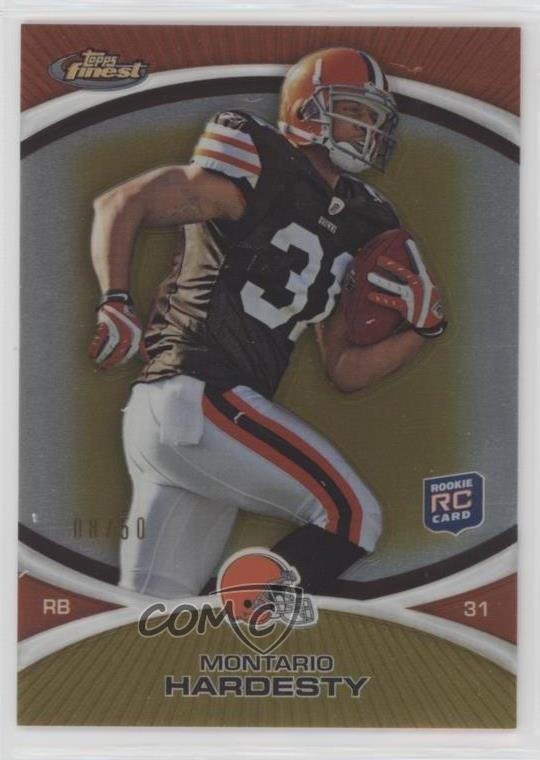 Montario Hardesty Finest #83 Gold Refractor