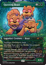 MTG Questing Beast - Halo Foil, NM-Mint, English Secret Lair Countdown Kit