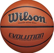 Wilson Men's Evolution Game Ball Size 7 Indoor Basketball, Official Size 29.5"