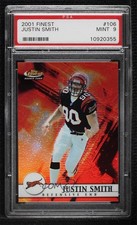2001 Topps Finest 158/1000 Justin Smith #106 PSA 9 MINT 0l3a