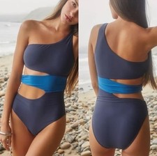 Pq Swim Blue Neptune Knot Cutout One-Piece Women's Bathing Suit Swimsuit