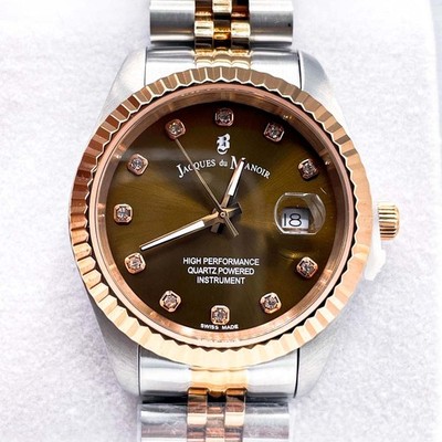 Jacques du Manoir Inspiration Elegance, Damen, 41 mm, Edelstahl, Bicolor,