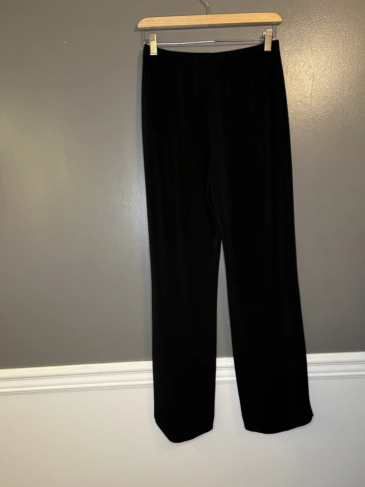 Pantalones informales negros de cintura elástica pequeños vintage Randolph Duke The Look para mujer  Foto 4 de 4