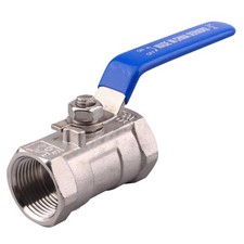 Stainless Steel Ball Valve 1PC Type NPT Standard Port for Water, Oil, and Gas...