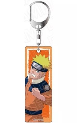 Naruto Uzumaki Battle Plate Keychain Acrylic Collectible Orange Character Keycha